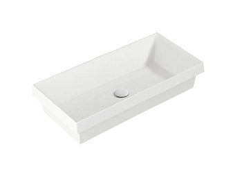 Раковина из сантехнического фаянса Simas AG 80IN bia 80х40 встраиваемая цвет белый